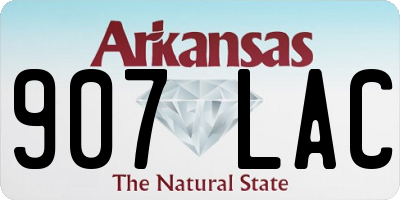AR license plate 907LAC