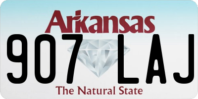 AR license plate 907LAJ