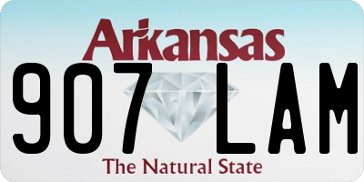 AR license plate 907LAM