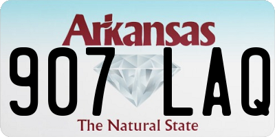 AR license plate 907LAQ