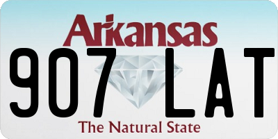 AR license plate 907LAT