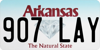 AR license plate 907LAY