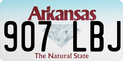 AR license plate 907LBJ