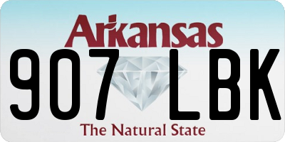AR license plate 907LBK