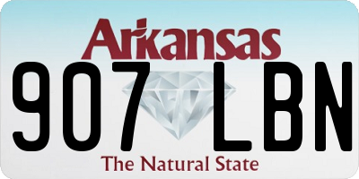 AR license plate 907LBN