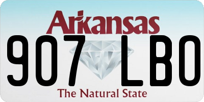 AR license plate 907LBO