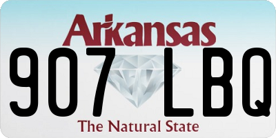 AR license plate 907LBQ