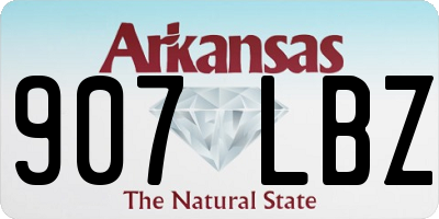 AR license plate 907LBZ