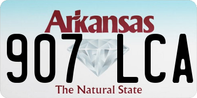 AR license plate 907LCA