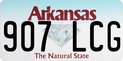 AR license plate 907LCG