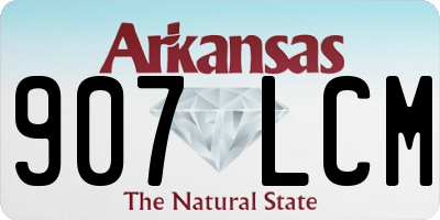 AR license plate 907LCM