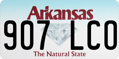 AR license plate 907LCO