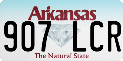 AR license plate 907LCR