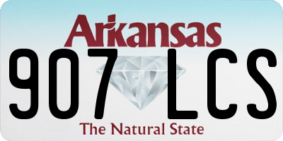 AR license plate 907LCS