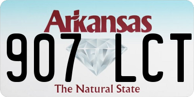 AR license plate 907LCT