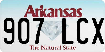 AR license plate 907LCX