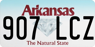 AR license plate 907LCZ