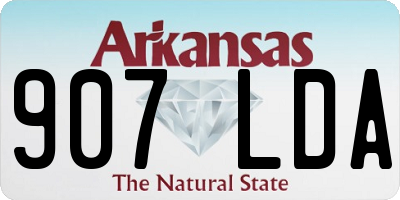 AR license plate 907LDA