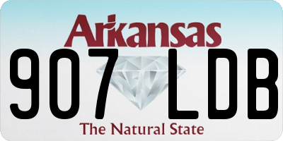 AR license plate 907LDB