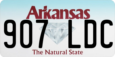 AR license plate 907LDC