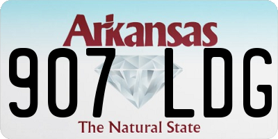 AR license plate 907LDG