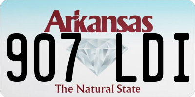 AR license plate 907LDI