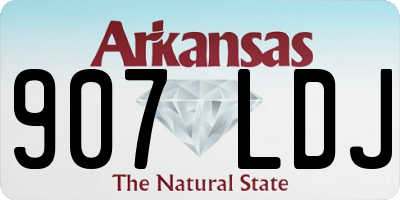 AR license plate 907LDJ