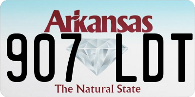 AR license plate 907LDT