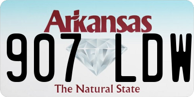 AR license plate 907LDW