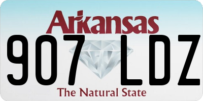 AR license plate 907LDZ