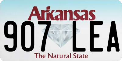 AR license plate 907LEA