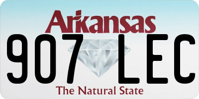 AR license plate 907LEC