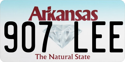 AR license plate 907LEE