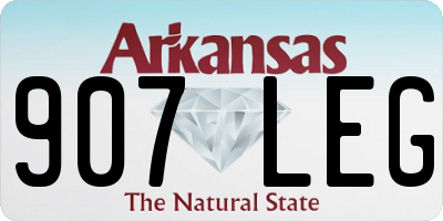 AR license plate 907LEG