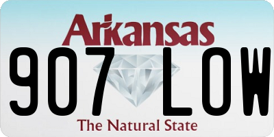 AR license plate 907LOW