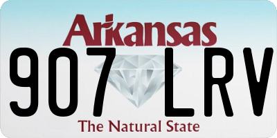 AR license plate 907LRV