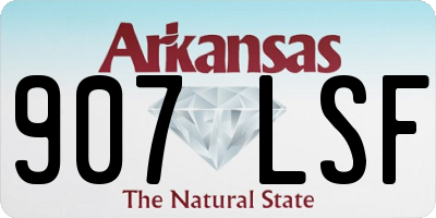 AR license plate 907LSF