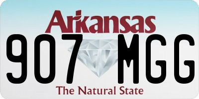 AR license plate 907MGG