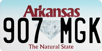 AR license plate 907MGK