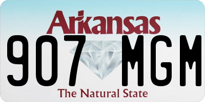 AR license plate 907MGM
