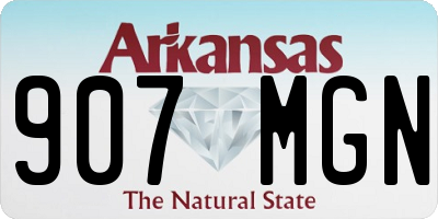 AR license plate 907MGN