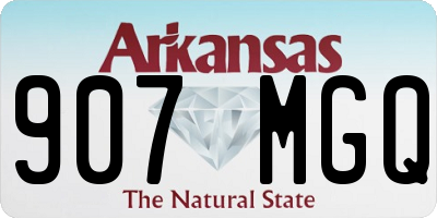AR license plate 907MGQ