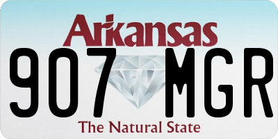 AR license plate 907MGR