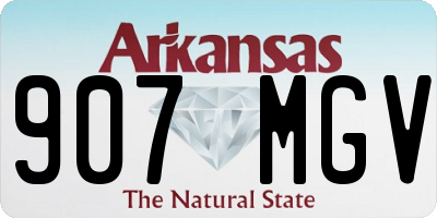 AR license plate 907MGV