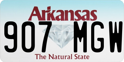 AR license plate 907MGW
