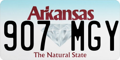 AR license plate 907MGY