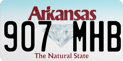 AR license plate 907MHB