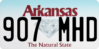 AR license plate 907MHD
