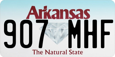 AR license plate 907MHF