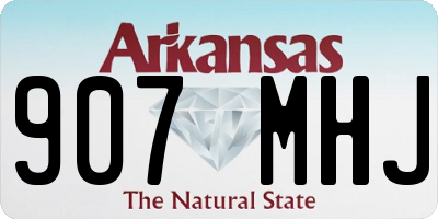 AR license plate 907MHJ